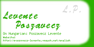 levente poszavecz business card